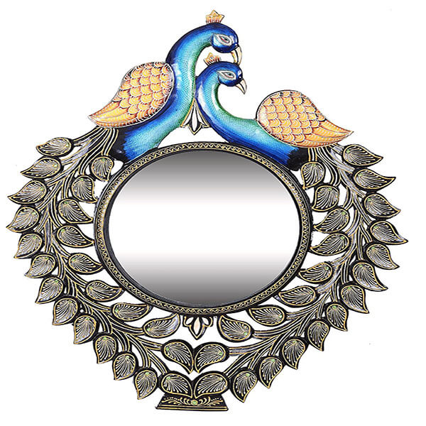 D'DassTM Peacock 16" Wall Mirror