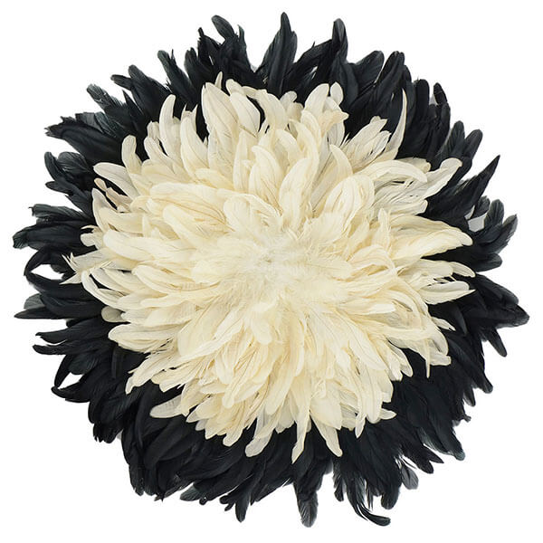 Round colorful Feather and Shell Wall Art